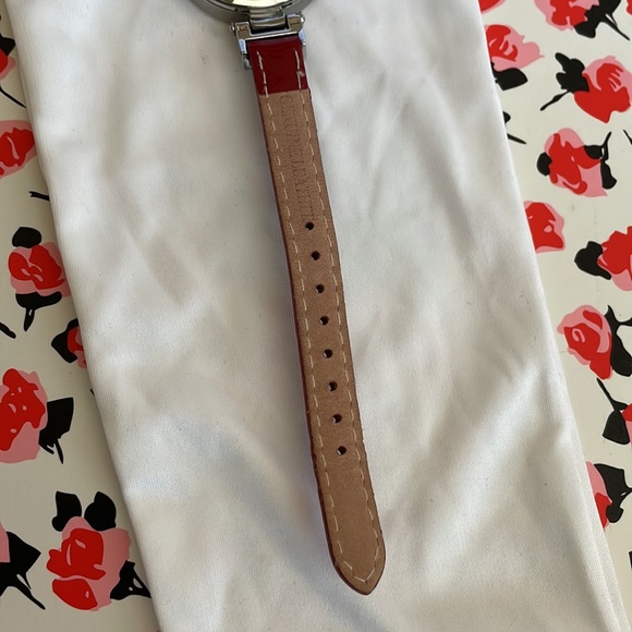 Liz Claiborne Red Leather Watch - Picture 8 of 8